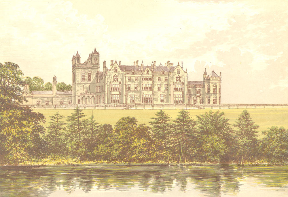 WORSLEY HALL, Manchester, Lancashire (Earl of Ellesmere) 1890 old print